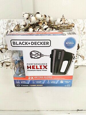 Black & Decker Helix Performance Premium Hand Mixer in Black