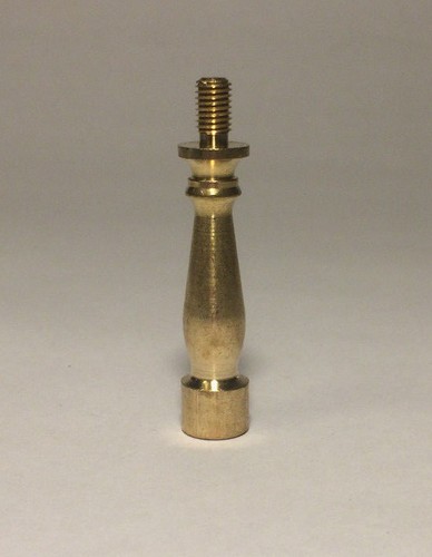 NEW 2" HEIGHT TURNED BRASS LAMP SHADE FINIAL RISER - Unfinished Brass    RIS87U - Picture 1 of 3