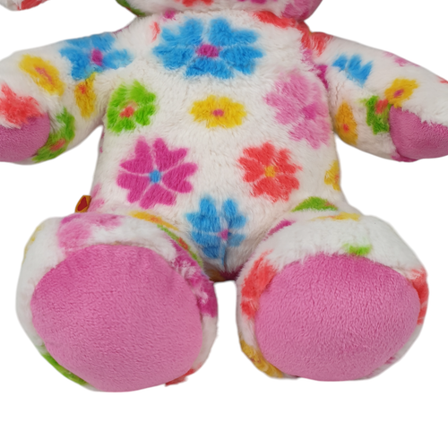 BUILD A BEAR Flower Fun Bunny Rabbit 44 cm Floral White Soft Plush Toy BAB Exc - Picture 8 of 15