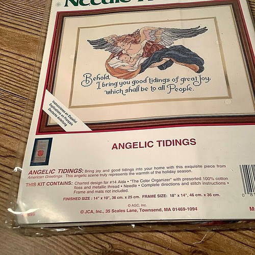 Needle Treasures Angelic Tidings Counted Cross Stitch Kit Christmas Angel Jesus - Picture 2 of 3