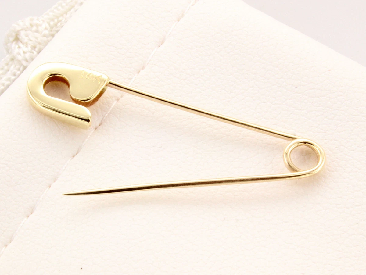 Solid gold on sale safety pin