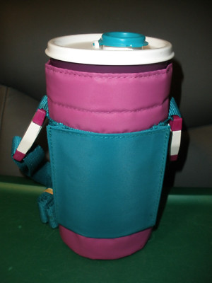 Tupperware Thirstquake Tumbler With Lid, Insulated Carrier 30oz Purple