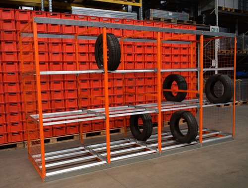 Lünetec Großfachregal Felgenregal Reifenregal Länge 4.000 mm Stahlregal - Bild 1 von 10