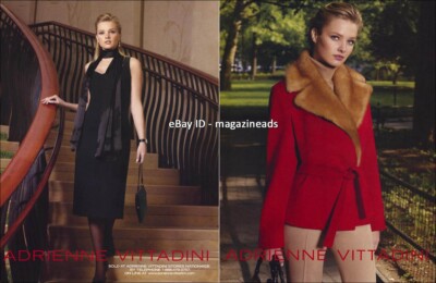ADRIENNE VITTADINI 4-Page PRINT AD Fall 2004 SHARON VAN DER KNAAP pretty blonde