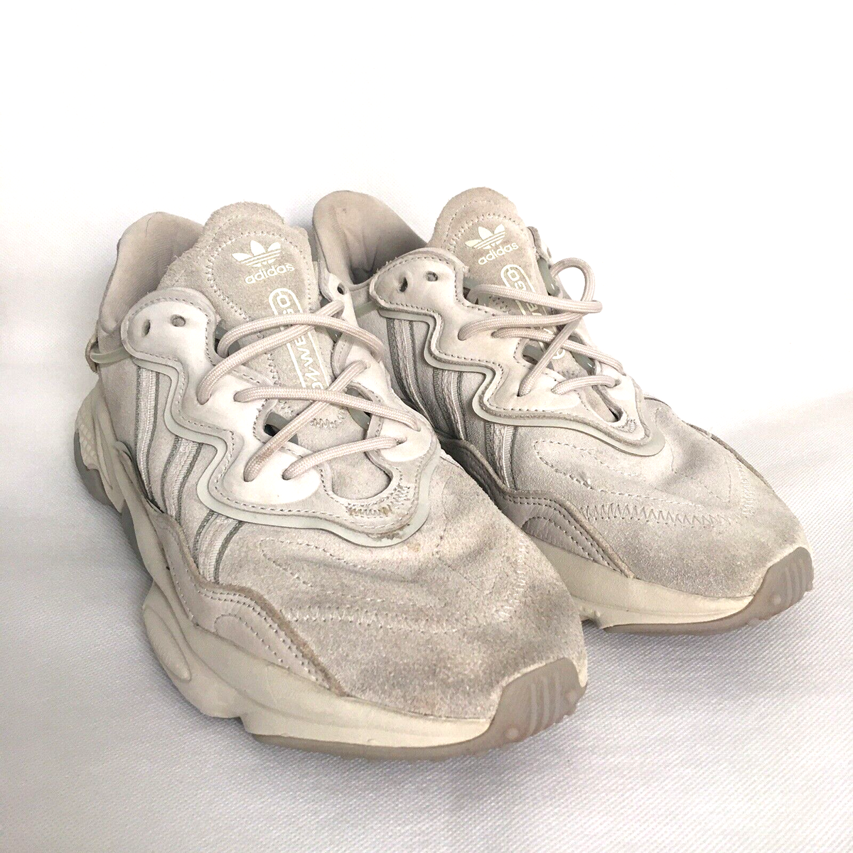 Adidas Ozweego Shoes Mens Size 8.5 Gray Suede Lace Up 