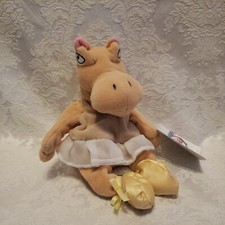 Vintage Disney Store 8" Fantasia Hippo Bean Bag Plush Toy NWT