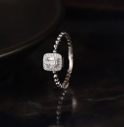SALE‼️.10 CTW Diamond Ring 14k White Gold JS208R (PRE-ORDER) - Picture 1 of 7