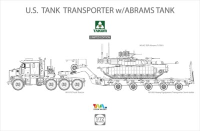 Takom 1/72 M1070 Traktor, M1000 Anhänger & M1A2 SEP Tusk II Abrams
