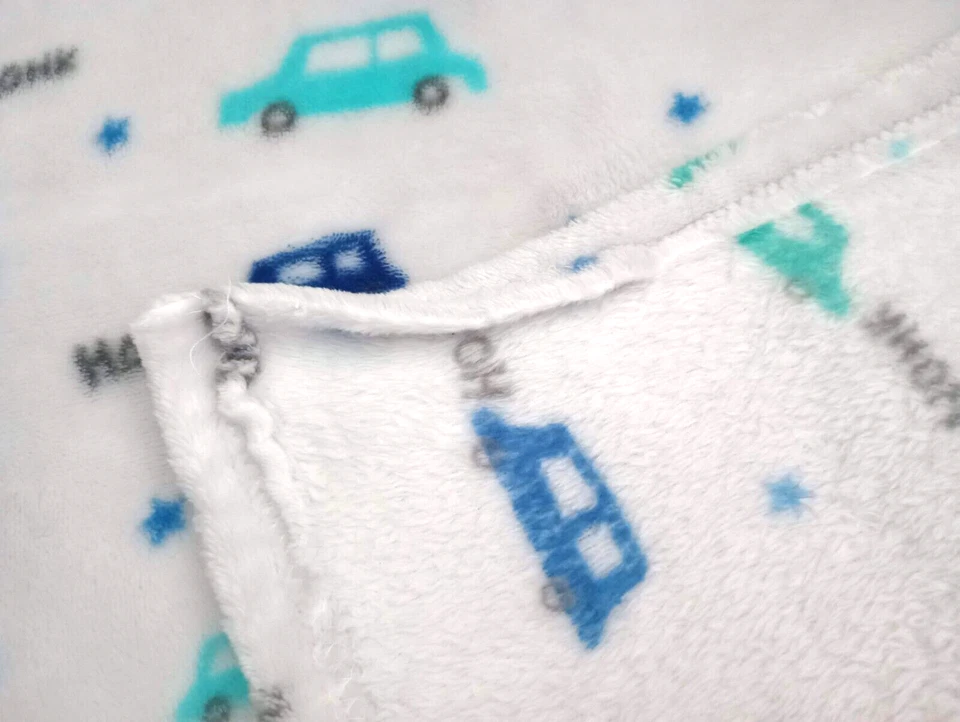 Allura Joyería Blanco Coches Honk Bebé Manta Estrellas Terciopelo Azul Verde Niño RN 36753 Foto 2 de 4