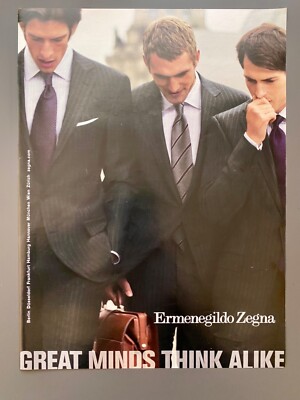 Ermenegildo Zegna Great Minds Think Alike Mode 2008 Vintage Ad Werbung Reklame