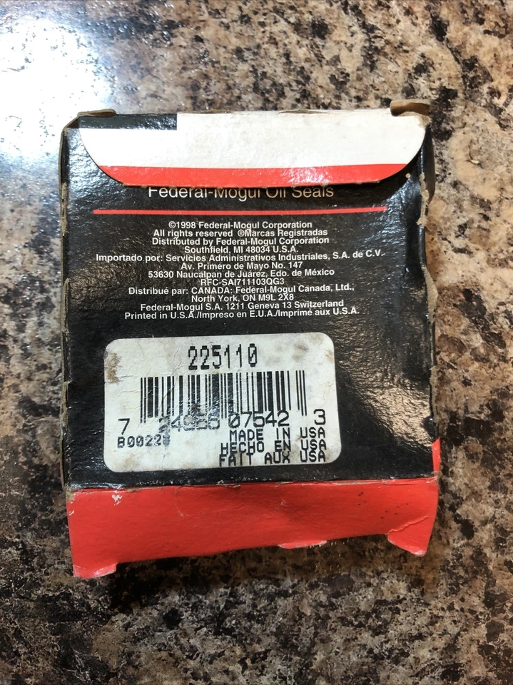 225110 National Wheel Seal NOS sello de aceite ¡Nuevo en caja! ¡Envío gratis! Foto 4 de 4