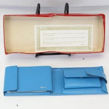 Rumpp Bi fold Wallet Vintage 50's Men Coin Pocket Leather Photo Holder UNUSED