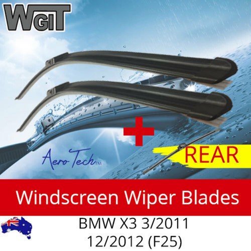 Wiper Blades Kit Front Rear For BMW X3 20112012 (F25) Aero Design 3