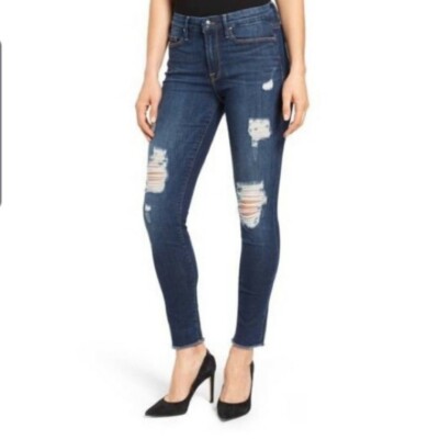 Good American jeans good legs skinny distressed jeans size 0/24