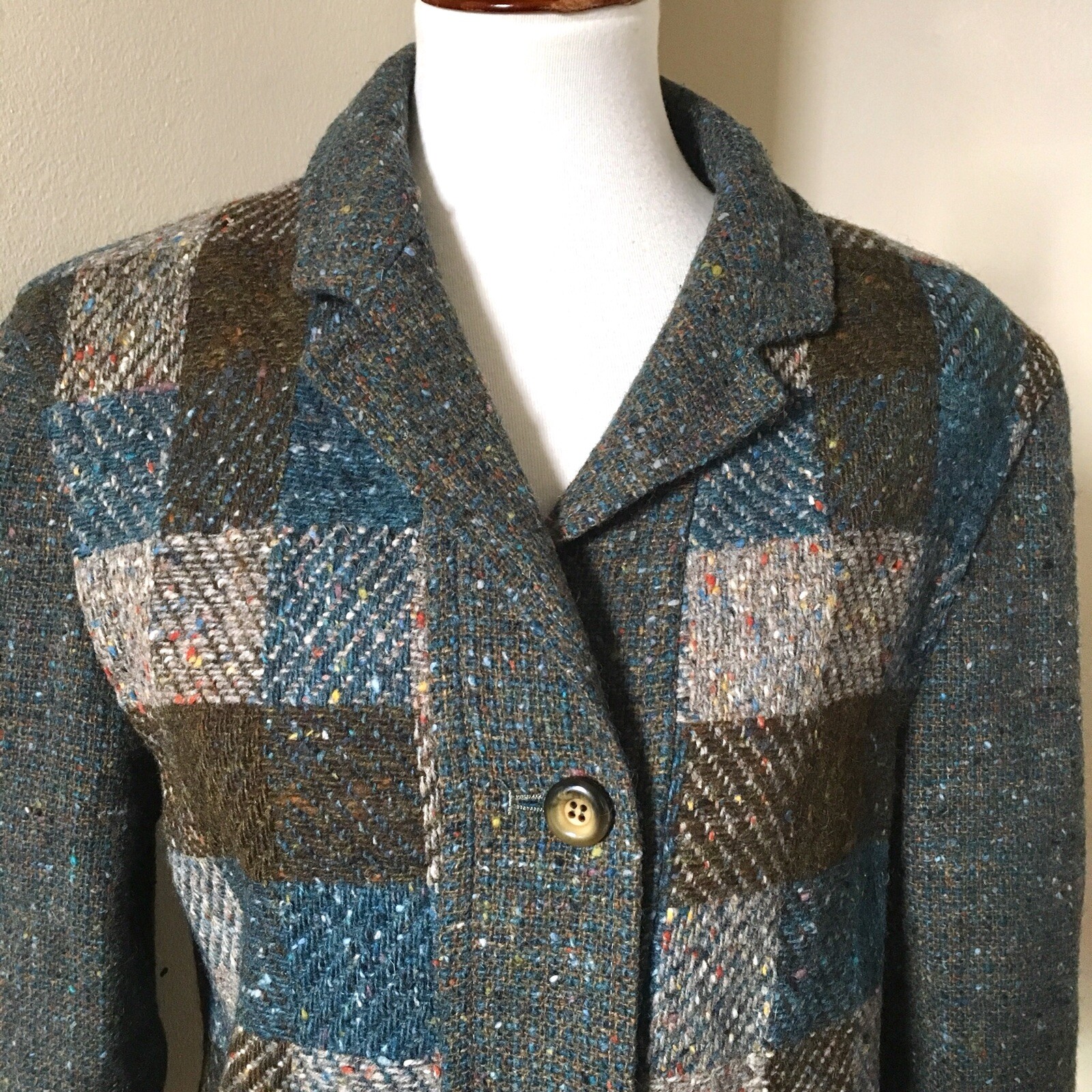 Vintage 60s Irish Wool Jacket Donegal 