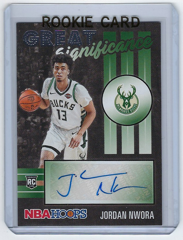 2020 Bucks Jordan Nwora signed Rookie Card Hoops Great Significance #GS-JNW  AUTO