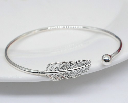 Womens 925 Sterling Silver Braided Bracelet Solid Jewelry Ladies Charm Bangles - Picture 8 of 17