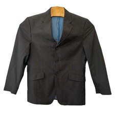 Banana Republic Men's Gray Pin Striped Three Button Sports Coat Blazer Sz 40S