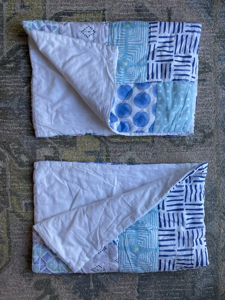 Pottery Barn 青少年绗缝抽象设计床枕套套装  — 第 2/4 张图片