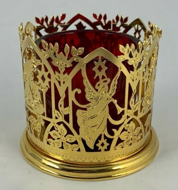 Camerlane 24 kt. Gold Finish Christmas Nativity Votive Candle Holder eBay