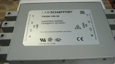 FN356-100-34, LINE FILTER 100A CHASSIS MOUNT