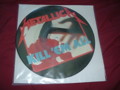86年UKプレス LLICA KILL EM ALL LPメタリカ METALLICA Kill 'Em All '86 PicDisc !! ORIG UK !! press BLUE title
