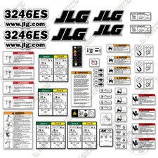 Fits JLG 3246ES Decal Kit Scissor Lift - Warning Stickers with Logos - 3M Vinyl!