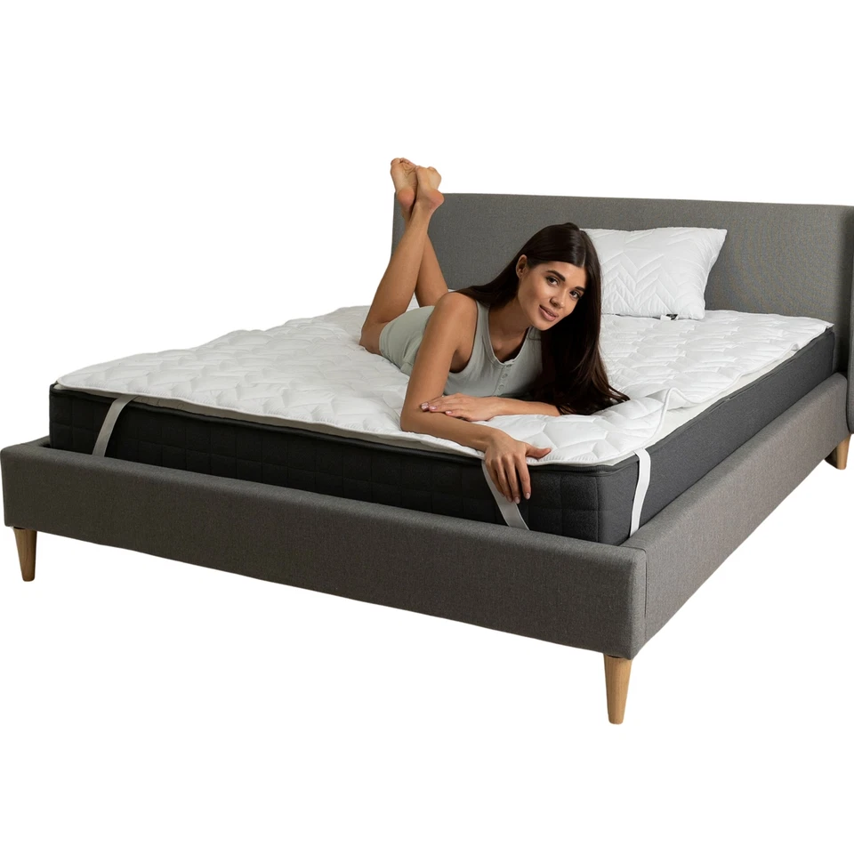 SEI DESIGN Matrazenschoner Premium | 160x200 cm | 4 Gummibänder | Öko-Tex Standard