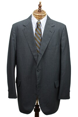 VTG 60s/70s Brooks Brothers Gray Striped Wash & Wear 3-Roll-2 Suit