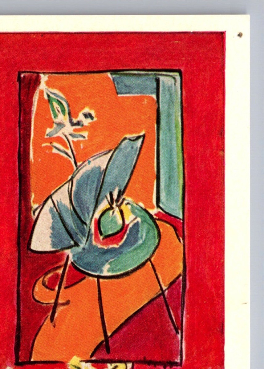 Postcard artwork Henri Matisse Grand Interieur Rouge Musée