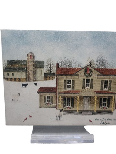 Winter at JH Williams Farm by Billy Jacobs Wooded Block Reproduction Print - Picture 7 of 17
