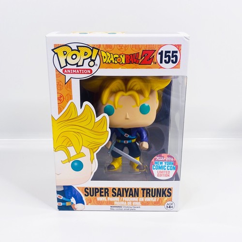 Dragon Ball Z #155 Super Saiyan Trunks 2016 NYCC + PROTECTOR Funko Pop vinyl