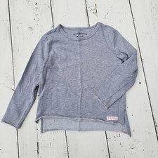 Buffalo by David Bitton Girls Gray Raw Hem Sweatshirt Shirt Size M 10-12 