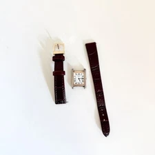 LADIES SEIKO TANK WRIST WATCH GOLD TONE 2Y00-5479 CITIZEN LEATHER BAND