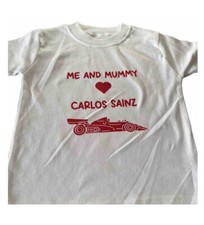 Me And Mummy Heart Carlos Sainz Formula One baby Clothes 6-12 Months Tshirt