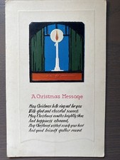 VINTAGE CHRISTMAS Post Card-1920's-Unposted A Christmas Greeting Made In USA