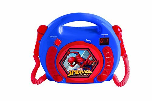 Spiderman Lettore CD con Microfono, Colore Rosso/Blu, RCDK100SP (Y7a) - Foto 1 di 1