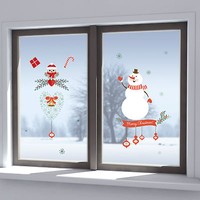 Fenstersticker Fensterfolie Fensterbild Fenster Deko Weihnachten Schneemann Eule