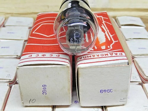 MATCHED PAIR 6F6S (6F6G,6F6GT,KT63,N63) PENTODE COBRA TUBE NEVZ PLANT FROM 1967 - Picture 4 of 4