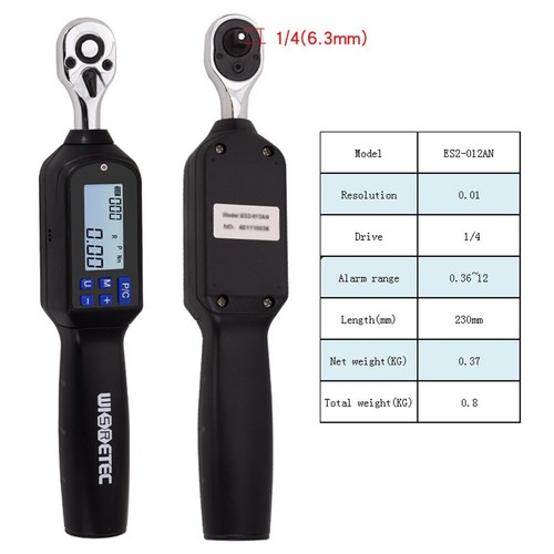 Llave dinamométrica digital de mano pantalla grande con retroiluminación cuatro unidades conmutadas - Imagen 16 de 22