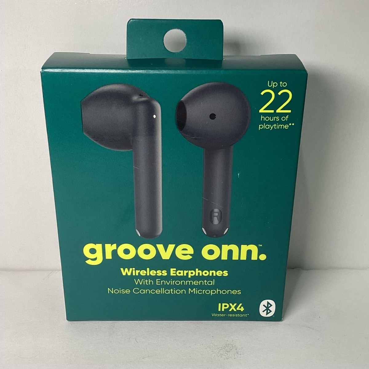 Groove Onn Wireless Earphones 1PX4 Black 22 Hrs of Playtime New In