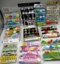 2022 10 packs of Bento Lunch box Decoration Food picks Pick set