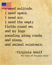 I Need Solitude - Poetic Quotes Wall Art Distressed Parchment Replica Poster, Vi