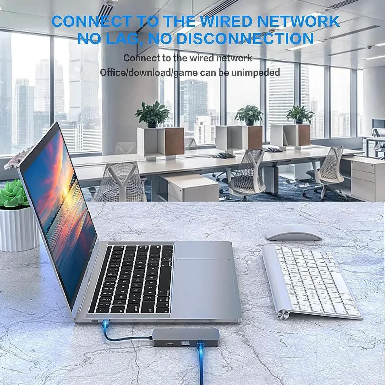 Adattatore USB-C HUB 10 in 1 con HDMI e VGA foto 4