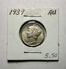 1939-P Mercury Dime 10C SILVER - About Uncirculated (AU)
