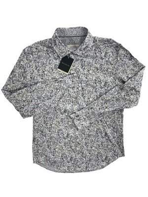 Bugatchi Platinum Long Sleeve Button-Up Shirt Floral Stretch Men's Sz M $199MSRP