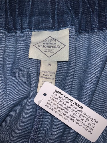 St Johns Bay NEU 1X Denim Jeansrock Neu mit Etikett lang bescheiden blau Baumwolle elastisch zum Binden Neu mit Etikett - Bild 5 von 7