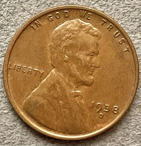 1938-D  Lincoln Wheat Cent - [XF EF] Extremely Fine - High Grade ~ B957