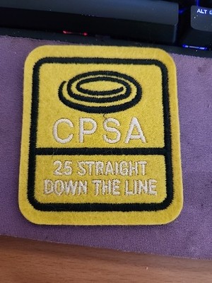 CPSA PATCHES - 25 & 50 STRAIGHT DOWN THE LINE - SEHR SELTEN