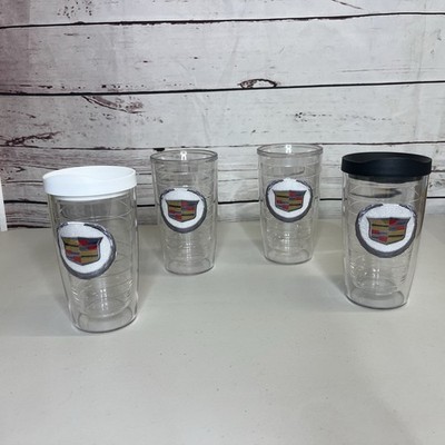 4 Tervis 12oz Insulated Plastic Tumblers with Cadillac Shield Crest Logo |  eBay